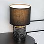Table lamp Crystal Glow Mixed fabric glass 3