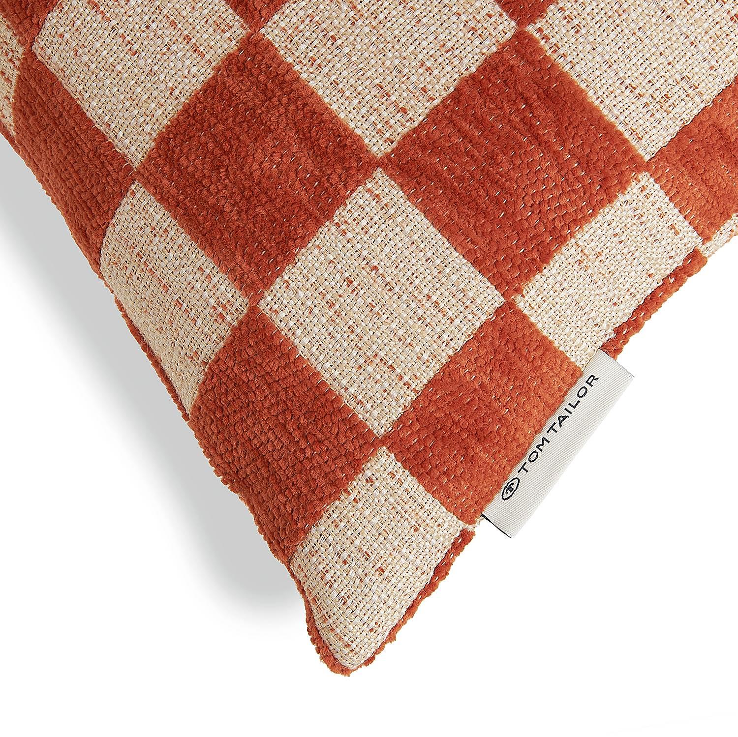 Checkerbox Kissenbezug Rostbraun 45x45cm 3