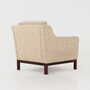Vintage Sessel Buchenholz Textil Beige 1970er Jahre  4