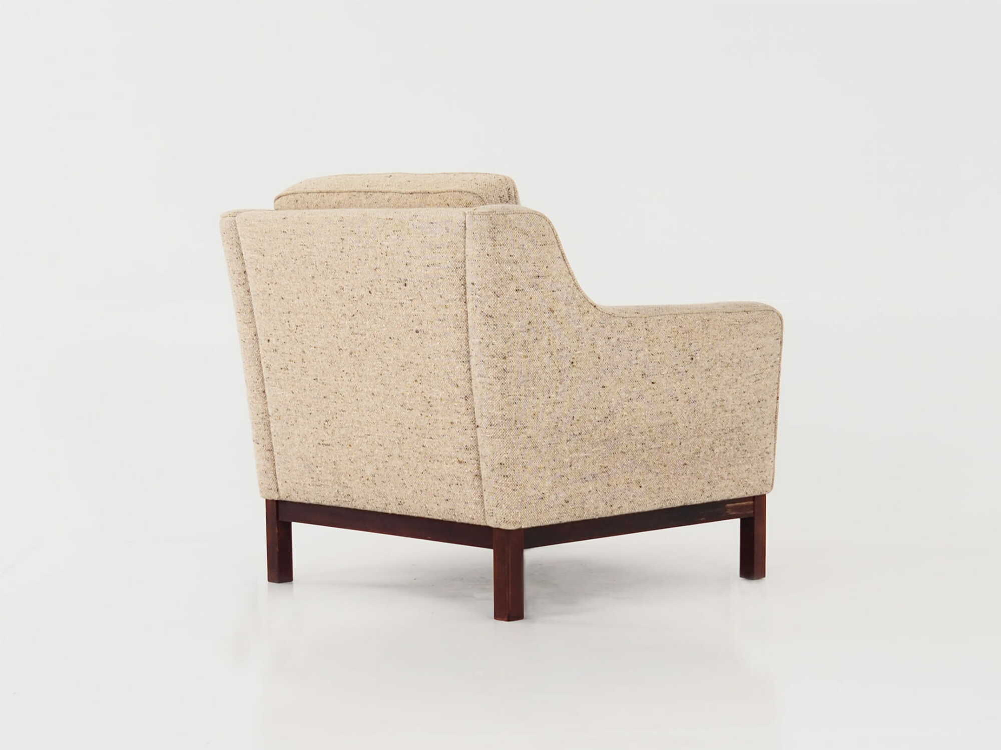Vintage Sessel Buchenholz Textil Beige 1970er Jahre  4