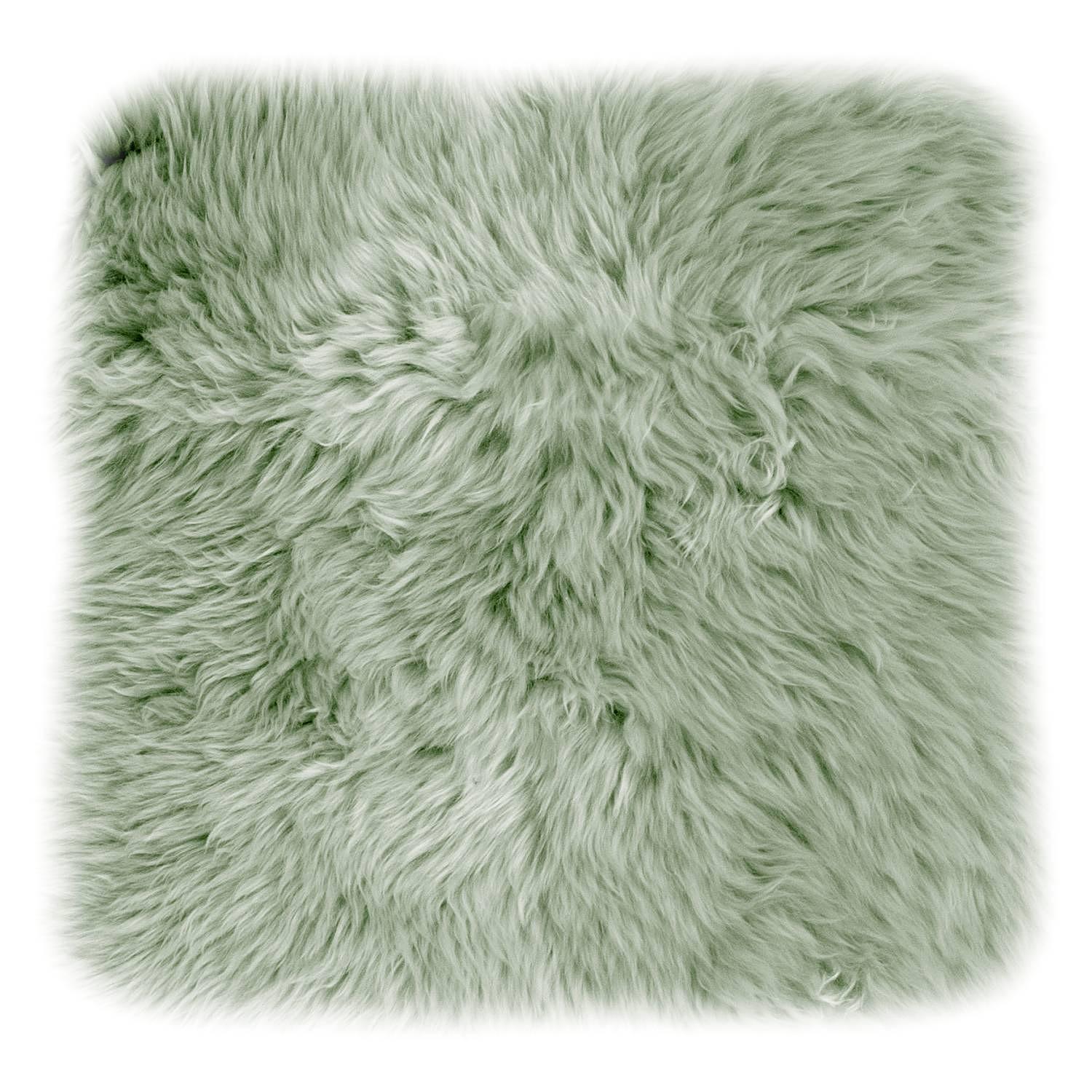 Schaffell Sitzkissen Salbei 0