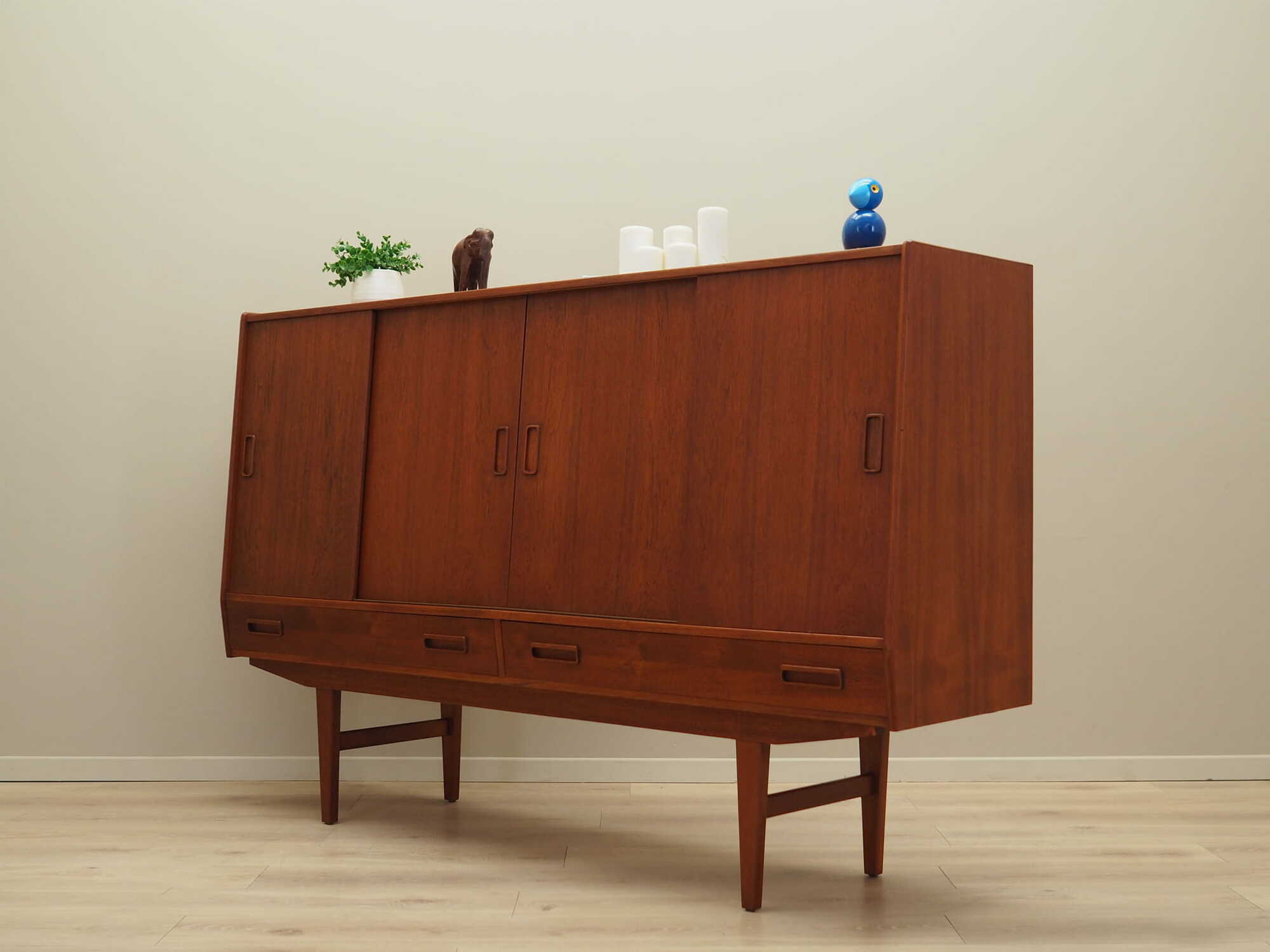 Highboard Teak Brown 1960s 3