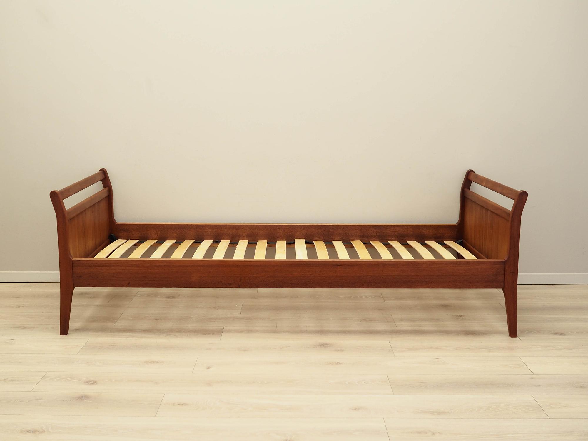 Bett Teakholz Braun 1970er Jahre 7