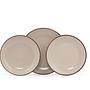 Plate set 18-piece Porcelain Cinnamon brown 9