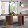 Dining table Walnut wood Brown 2