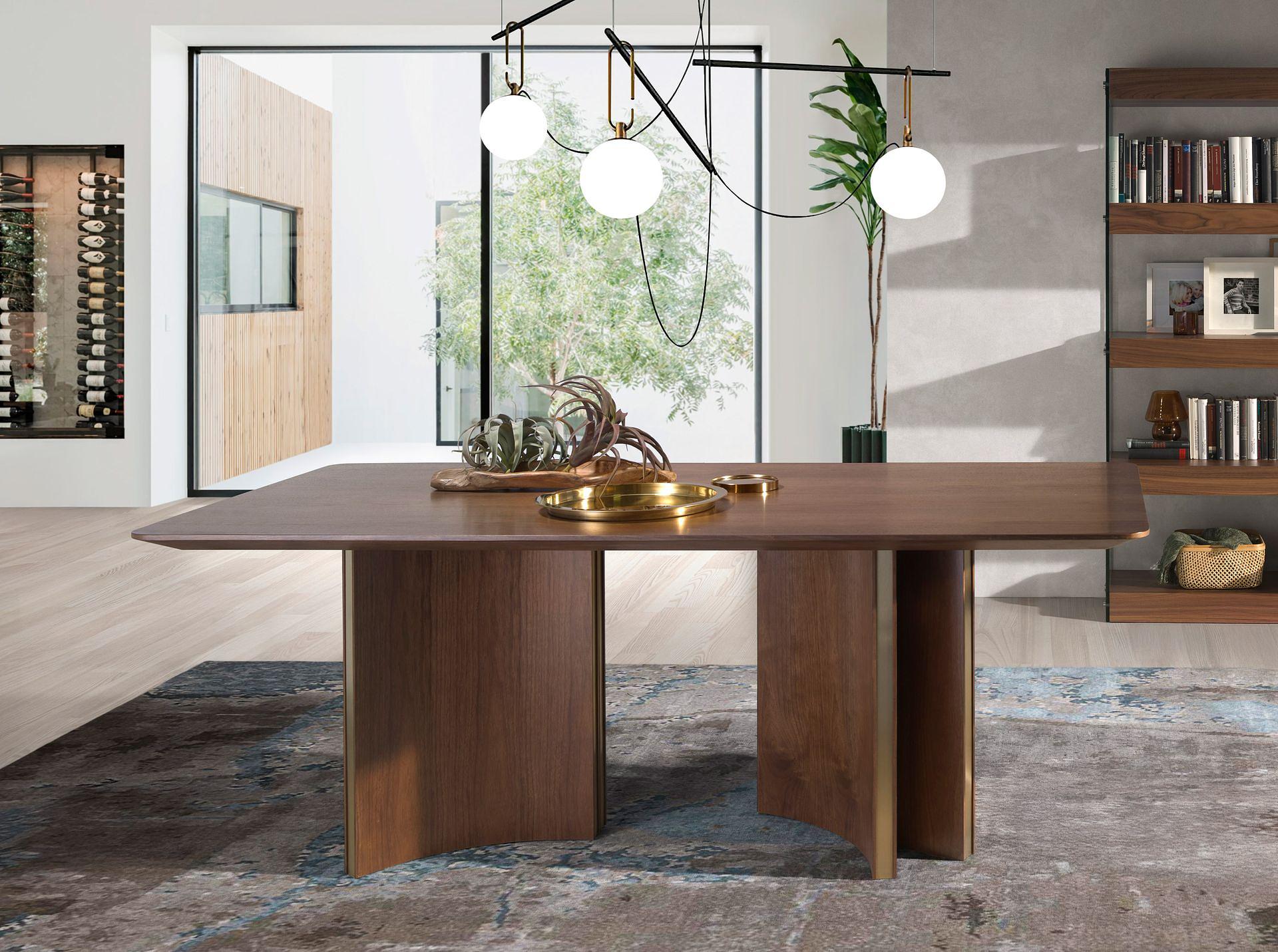 Dining table Walnut wood Brown 2