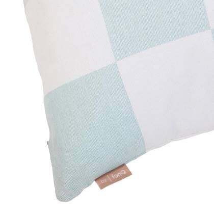 Cushion Textile Blue Plaid 4