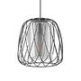 Pendant lamp Floresta I smoked glass black 0