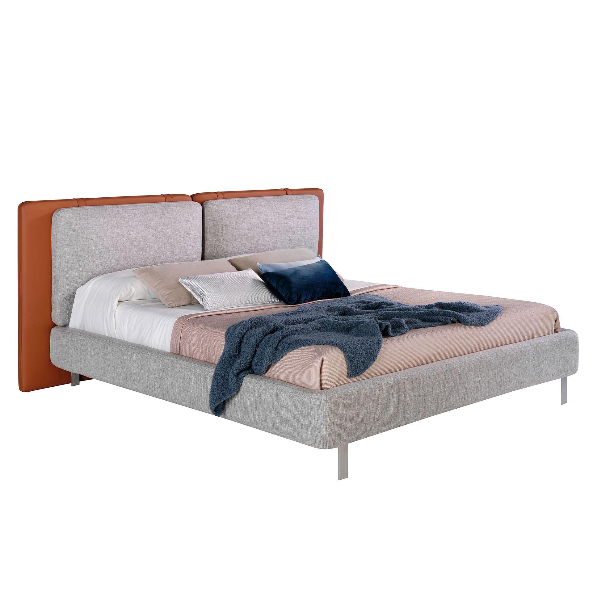 Doppelbett 7123 Kunstleder Braun 1