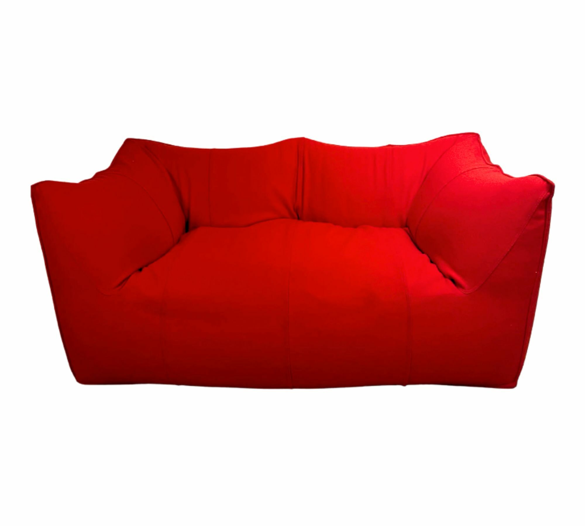 Vintage Mario Bellini La Bambole Sofa Textil Rot 0
