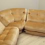 Modular corner sofa velvet 1960s 2