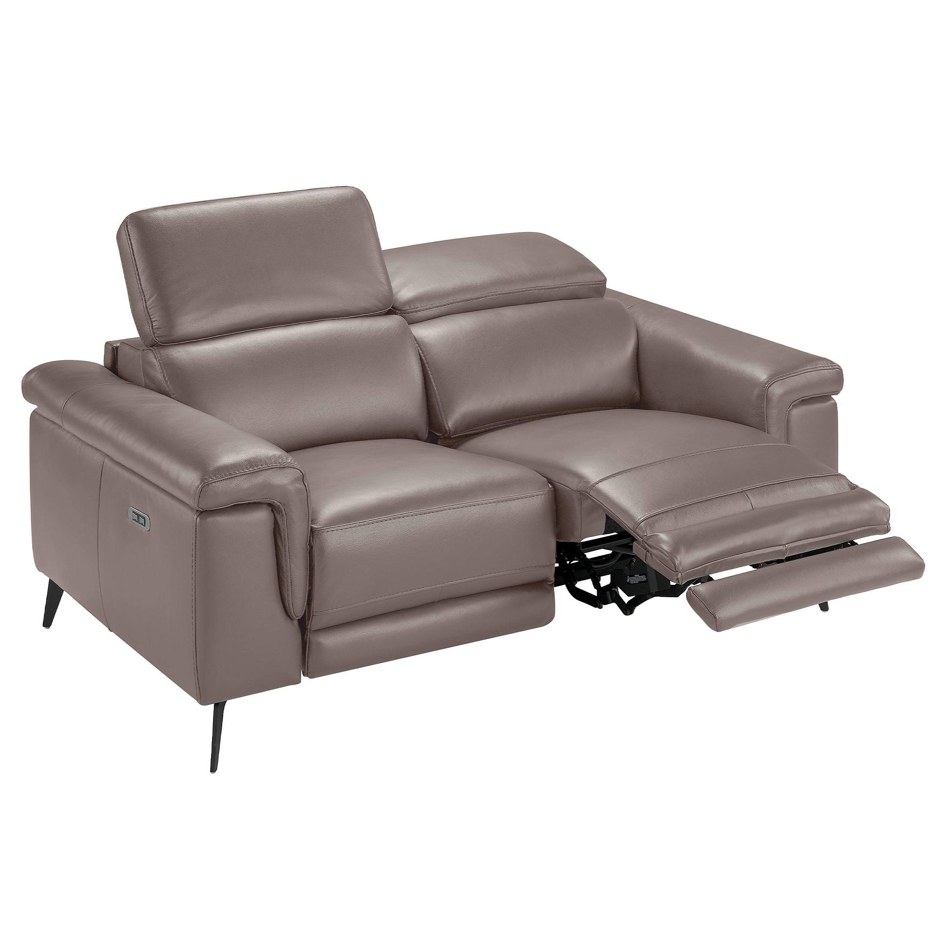 Sofa 3-seater 6105 with relax system leather taupe 5