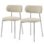 Upholstered chair SUKHO set of 2 Cream 0