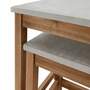 2x Beistelltisch Massivholz Beton Braun 3