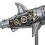 Figur Hai Steampunk Silber Kunstharz 38 x 29 x 12 cm 4