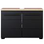 Washbasin cabinet wood black 0