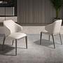 Cream leatherette chair 2