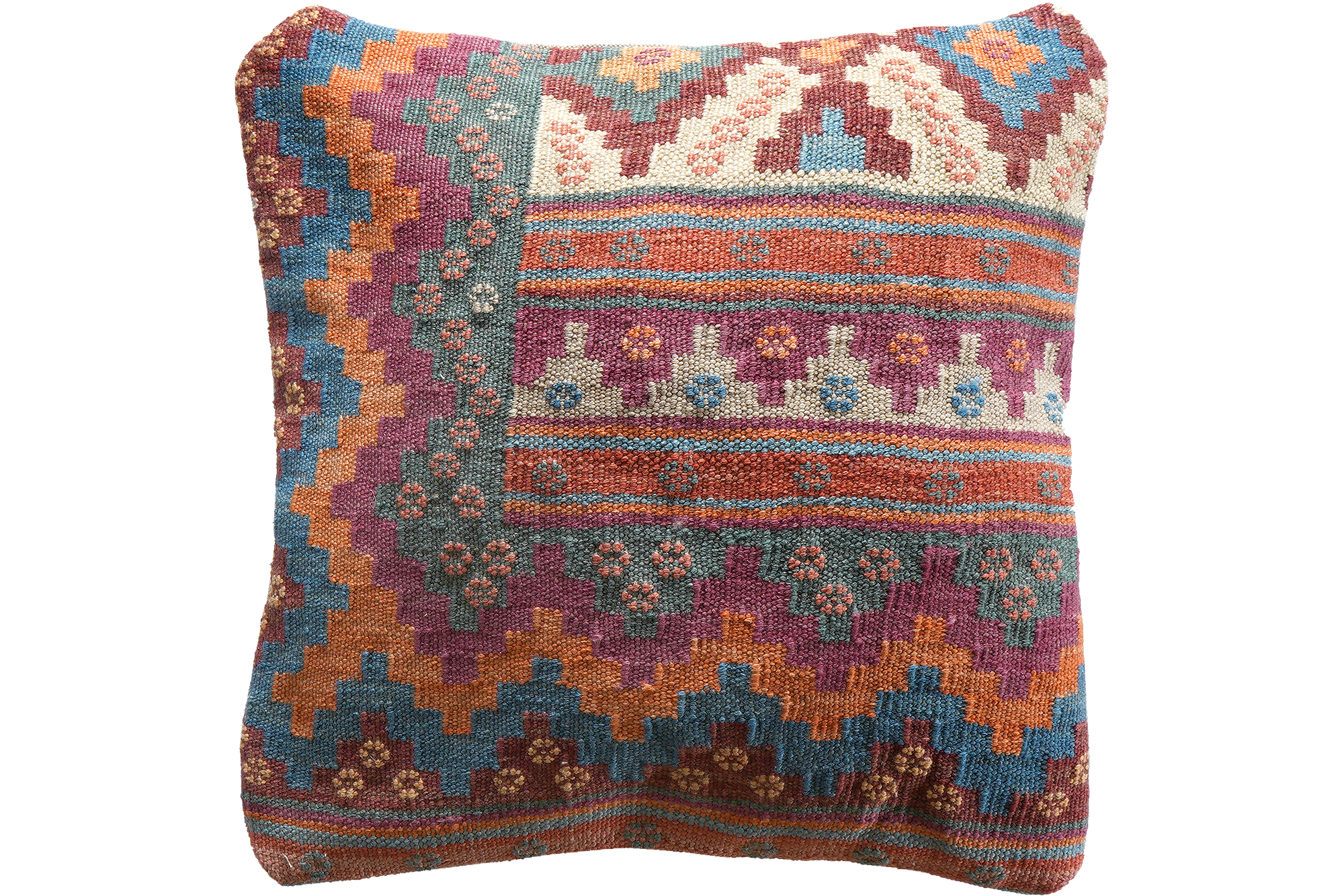 Cuscino Kilim Lana Cotone Multicolore 0