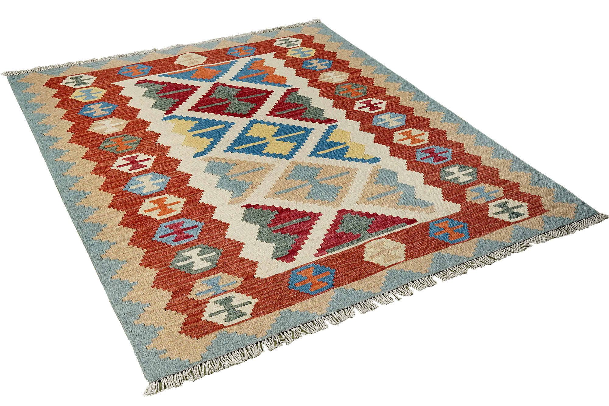 Kilim Gashgai Teppich Wolle Mehrfarbig 2