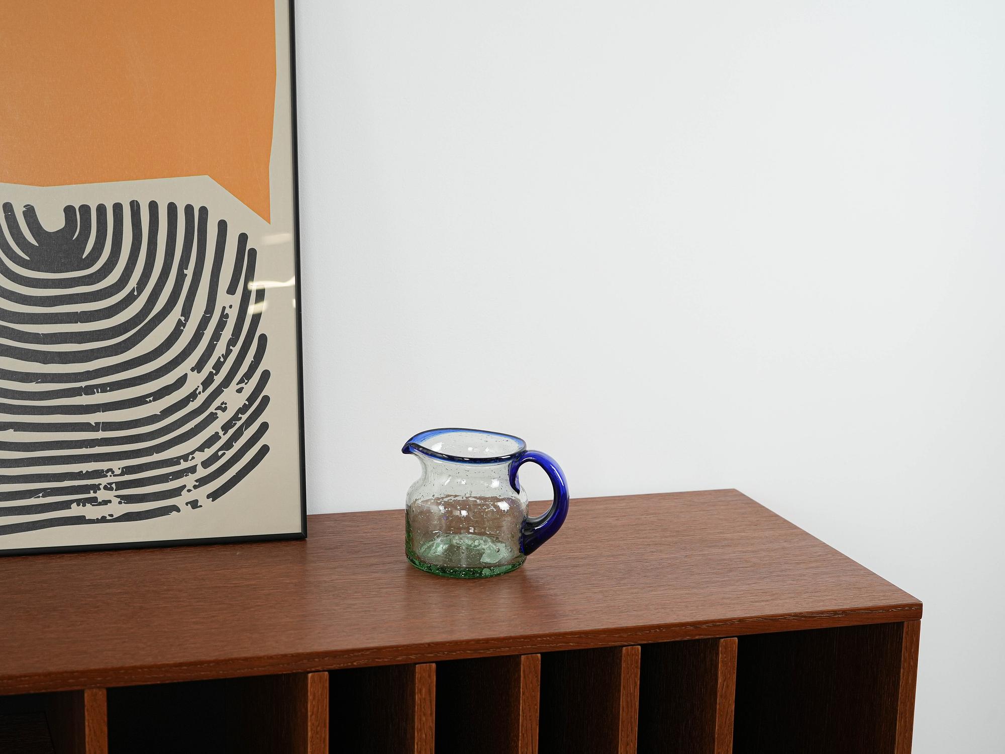 Milk jug glass 1970s 1