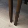 6x  Stuhl Buchenholz Samt Braun 1960er Jahre 10