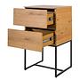 Nightstand NOZZA Iron Oak Black 3