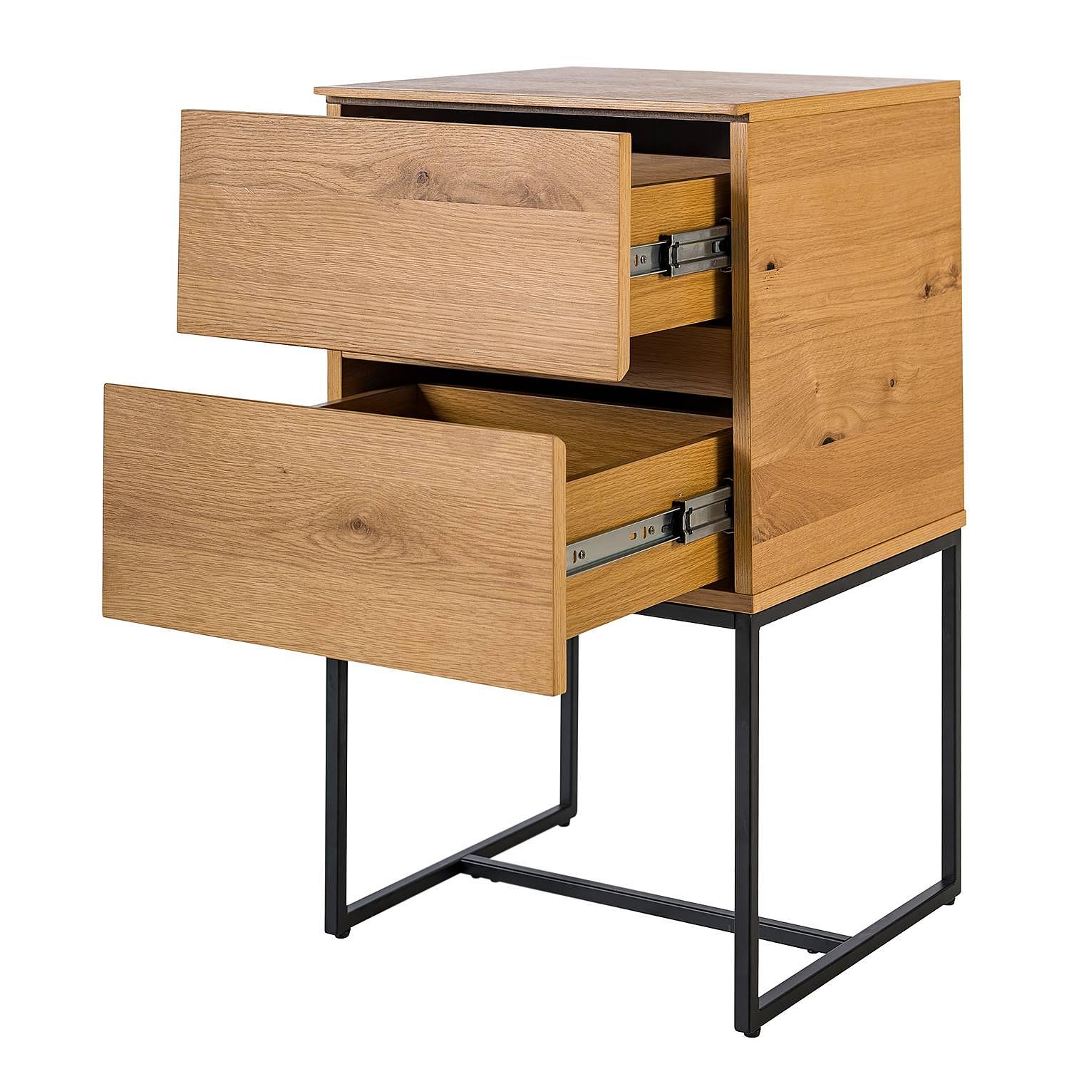 Nightstand NOZZA Iron Oak Black 3