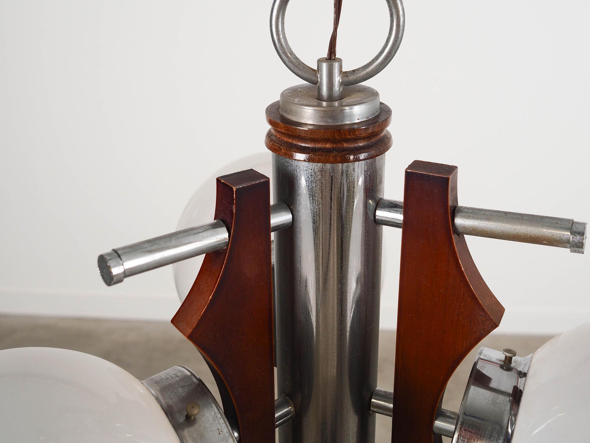 Hanging lamp Murano glass metal 1970s 4