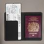 Reisepasshalter 100% Recyceltes Leder Schwarz 2