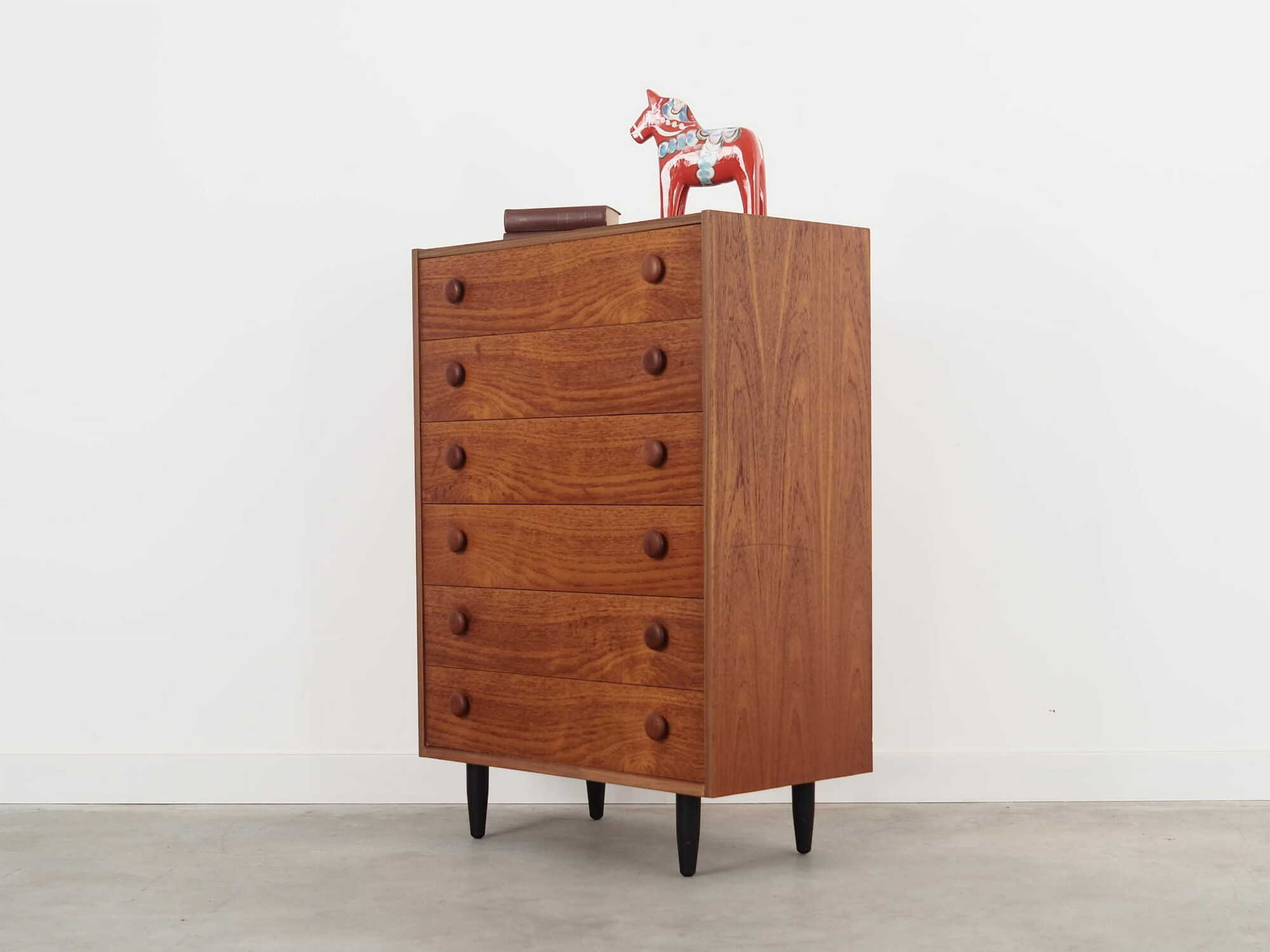 Vintage chest of drawers Teak wood Brown 1960s 4