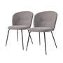 2x Dining chair fabric steel gray 0