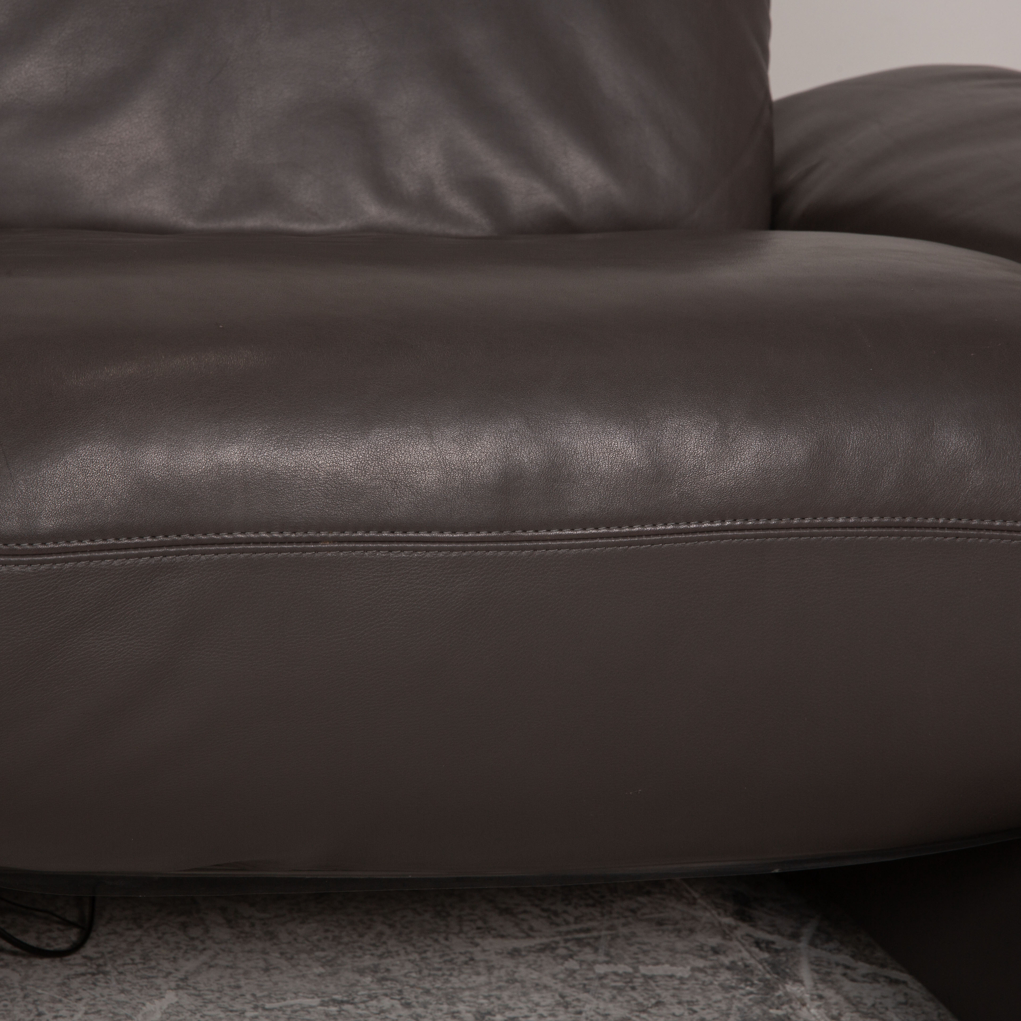 Enzo Sofa 2-Sitzer mit Liegefunktion Leder Anthrazit  3