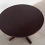 Mahogany table Dark brown 1970s Ø115cm 3