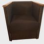2x Sessel & Beistelltisch Rattan Schwarz 3
