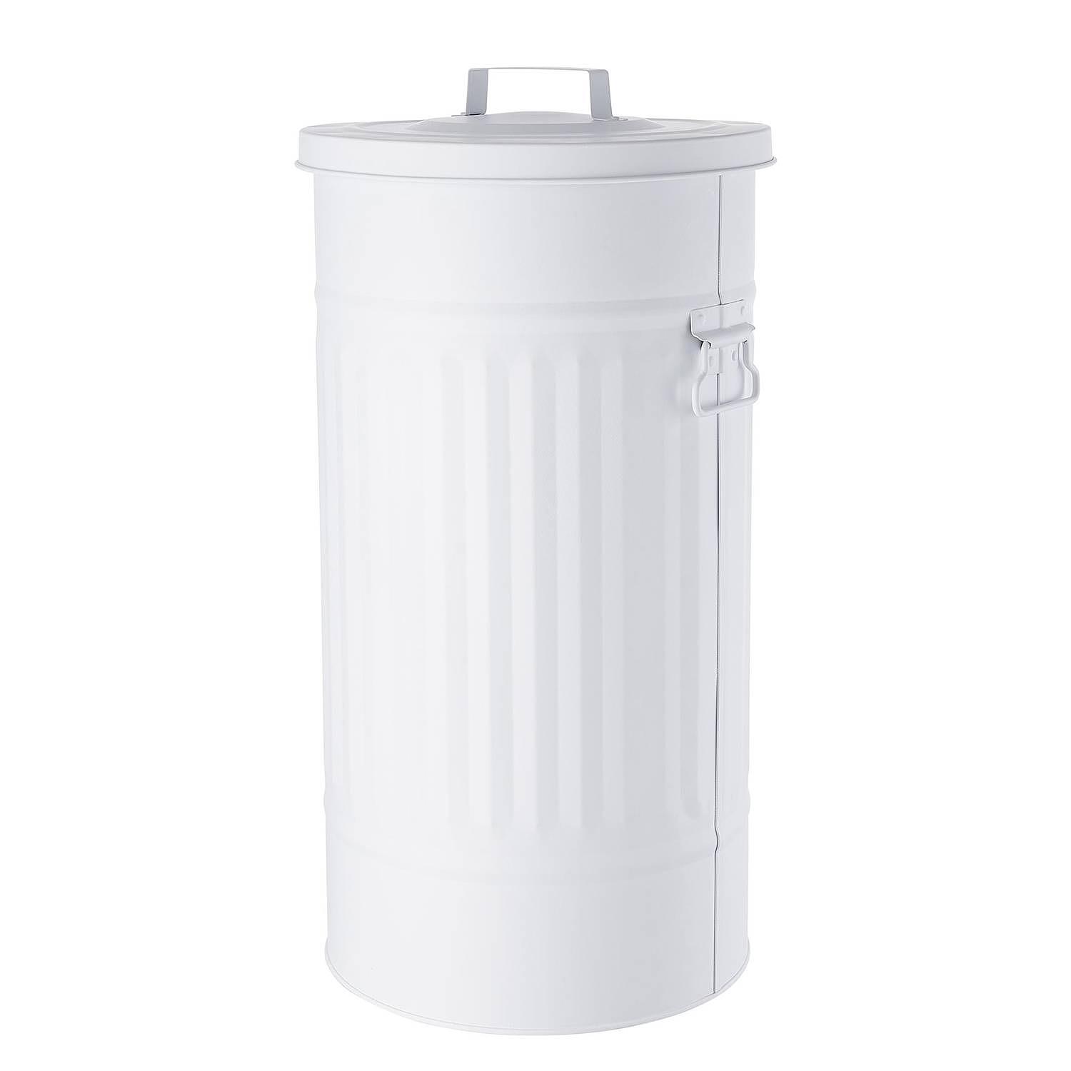Mülltonne Oskar ZINC Zink Weiß Weiß 1