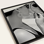 Reflections of Glamour Art print with frame Black and White 2