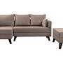 Bella Sofa Récamiere Links mit Hocker Creme 5