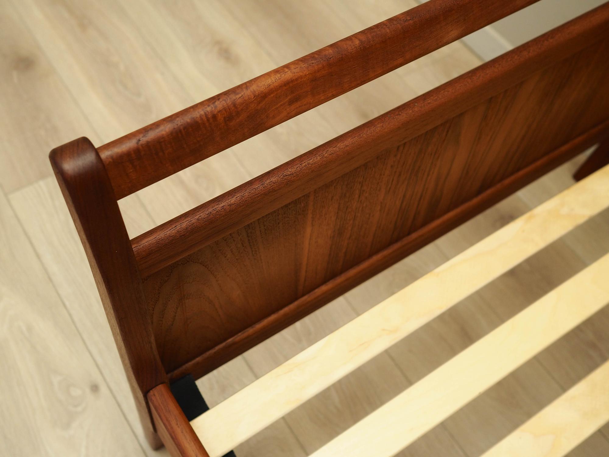 Bett Teakholz Braun 1970er Jahre 5