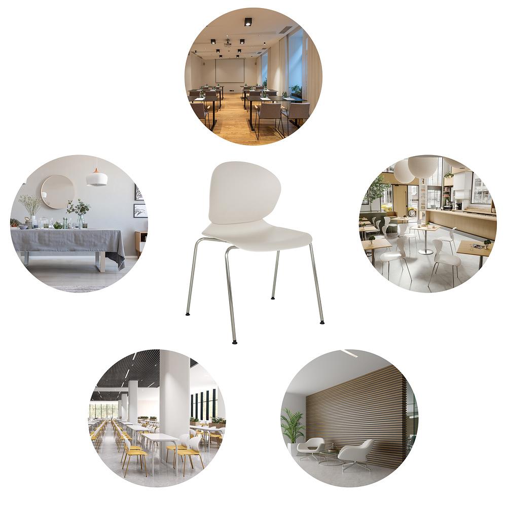 T36 VI Stackable chair plastic White 1