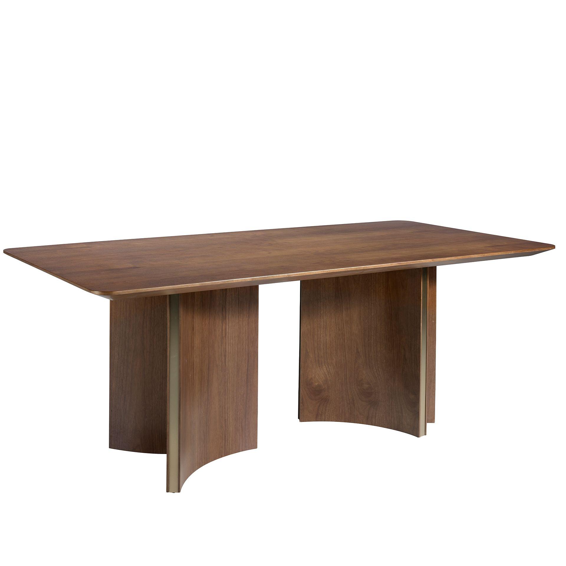 Dining table Walnut wood Brown 0