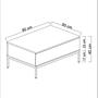 Lord Coffee Table Wood Veneer Black White 5