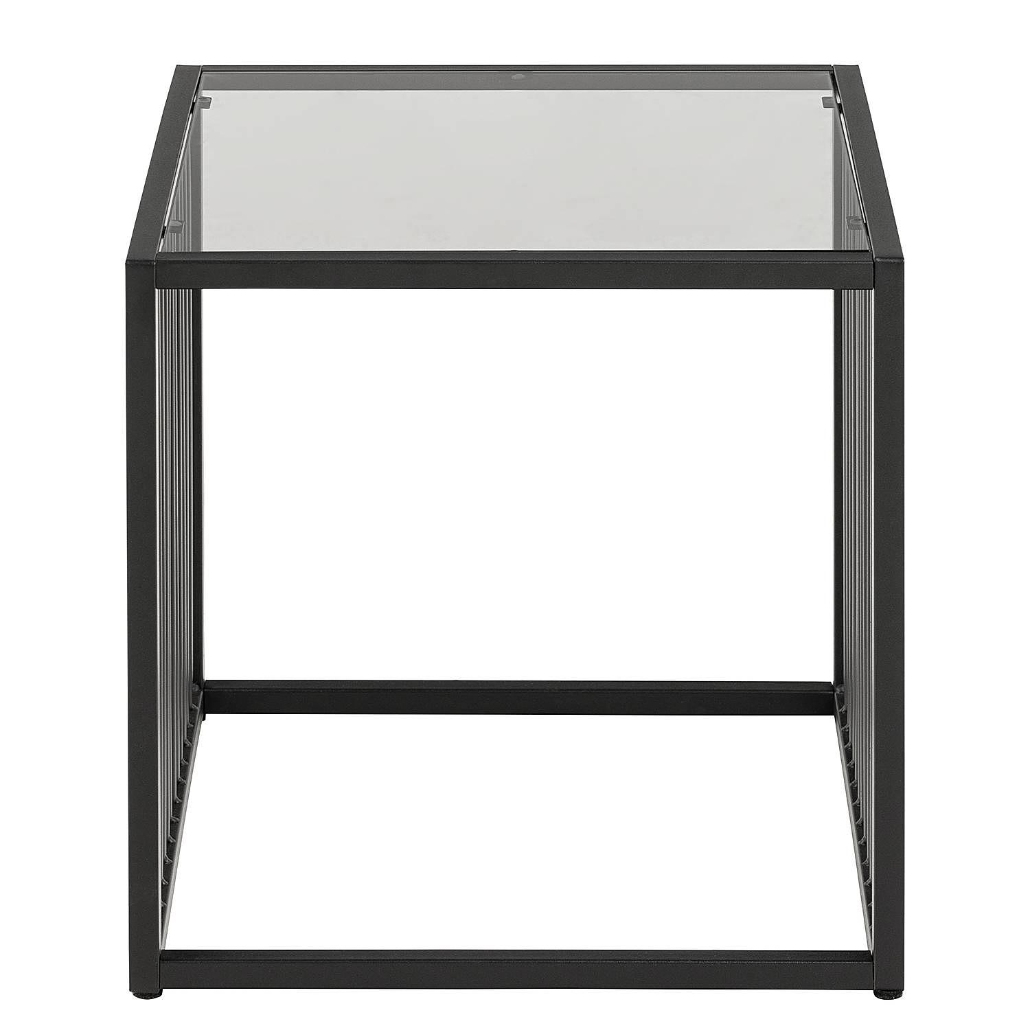 Tavolino Mephisto Vetro Metallo Nero 4