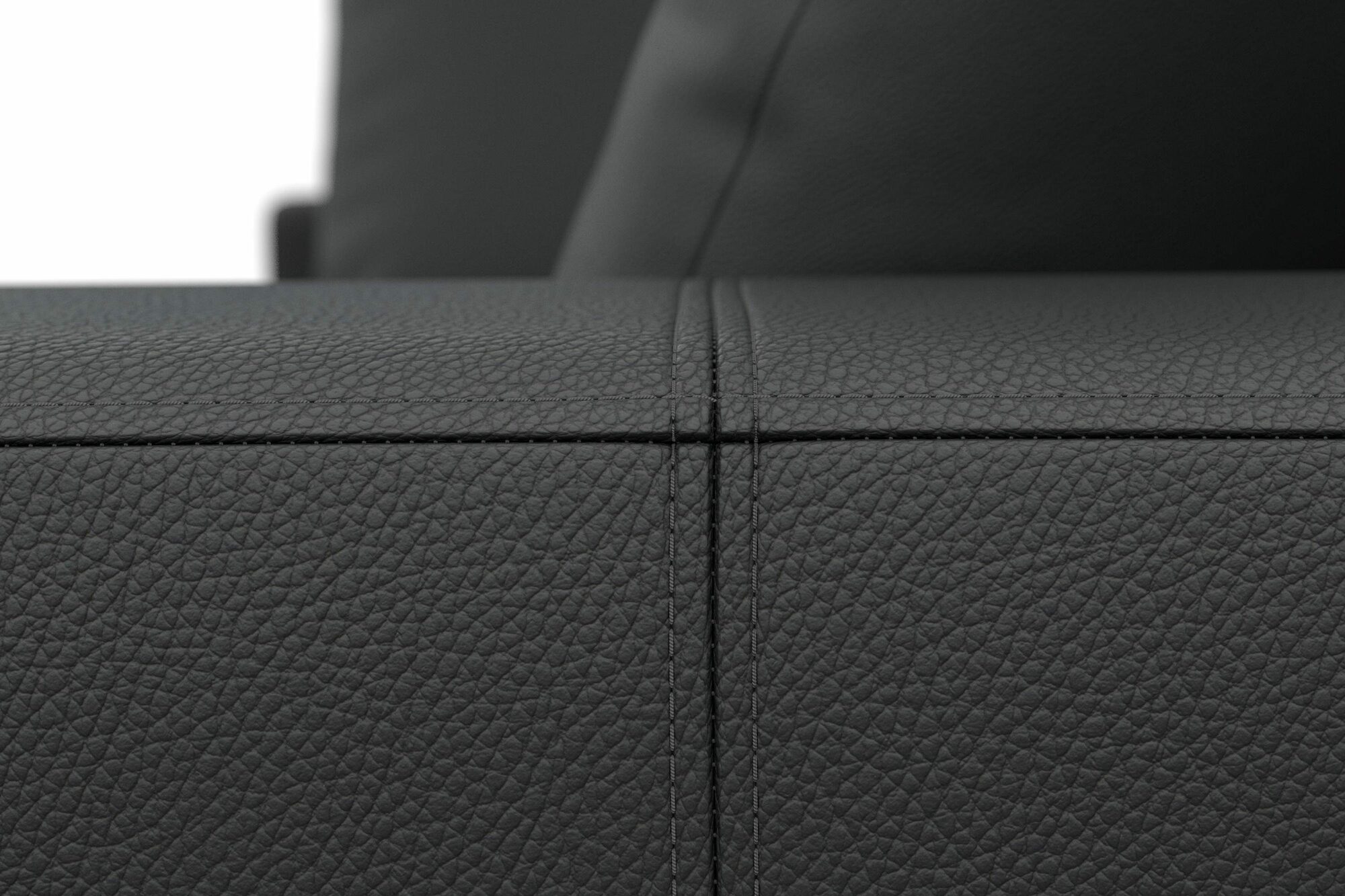Groove Sofa 3-Sitzer Leder Schwarz 5