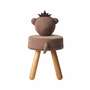 Yogui Kinderhocker Baumwolle Holz Braun 4