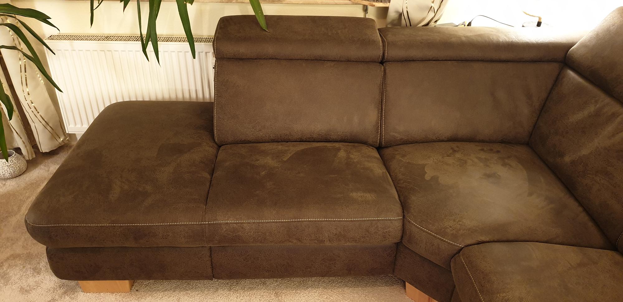 Sofa Récamiere Links Kunstleder Braun 1