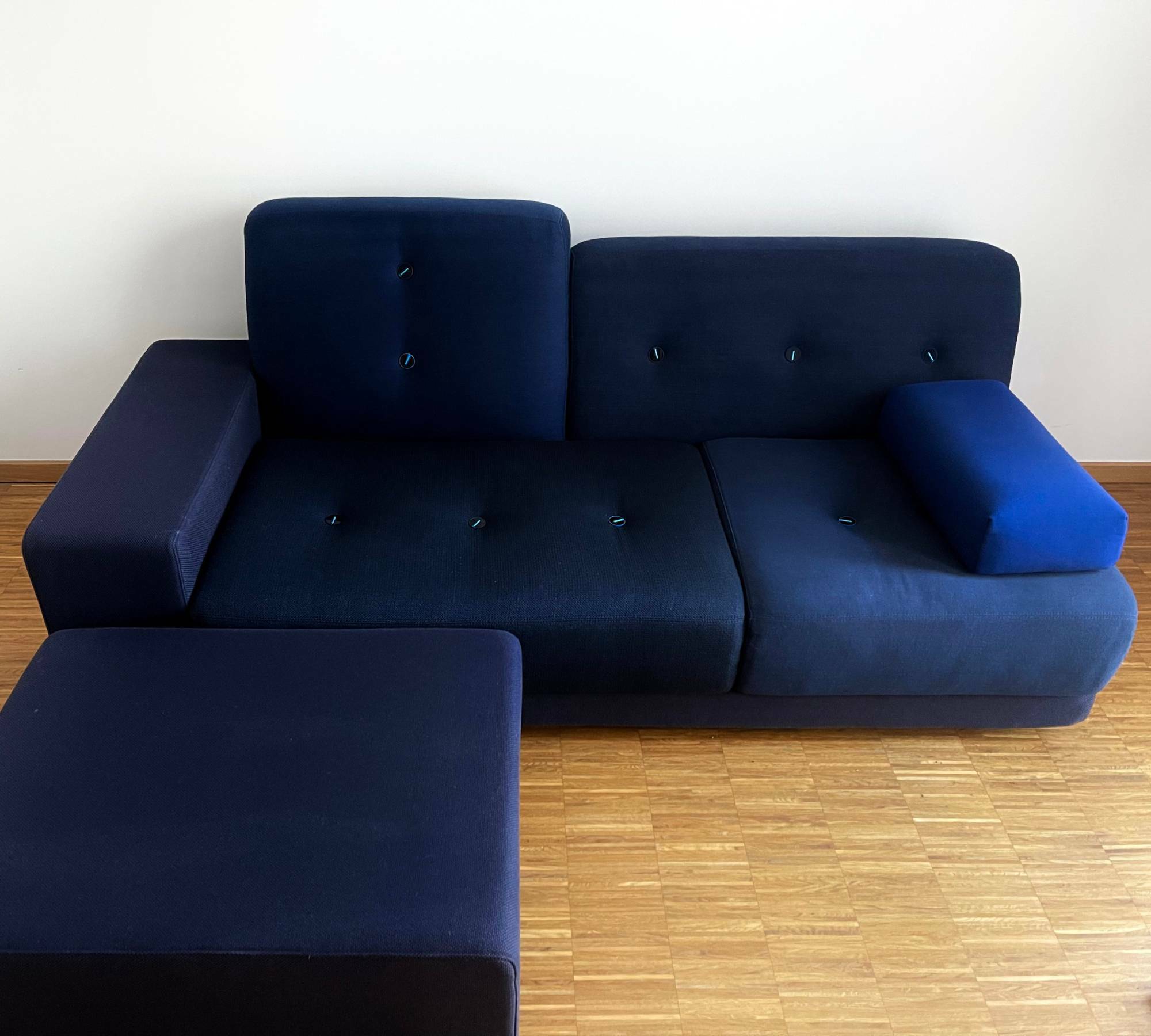 Vitra Polder 2-Sitzer Sofa Stoff Dunkelblau  1