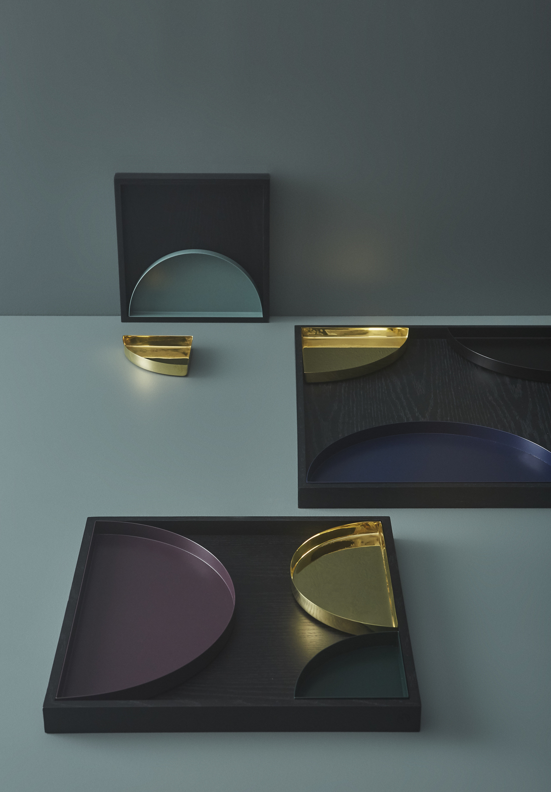 Unity Holztablett Quadratisch Schwarz 1