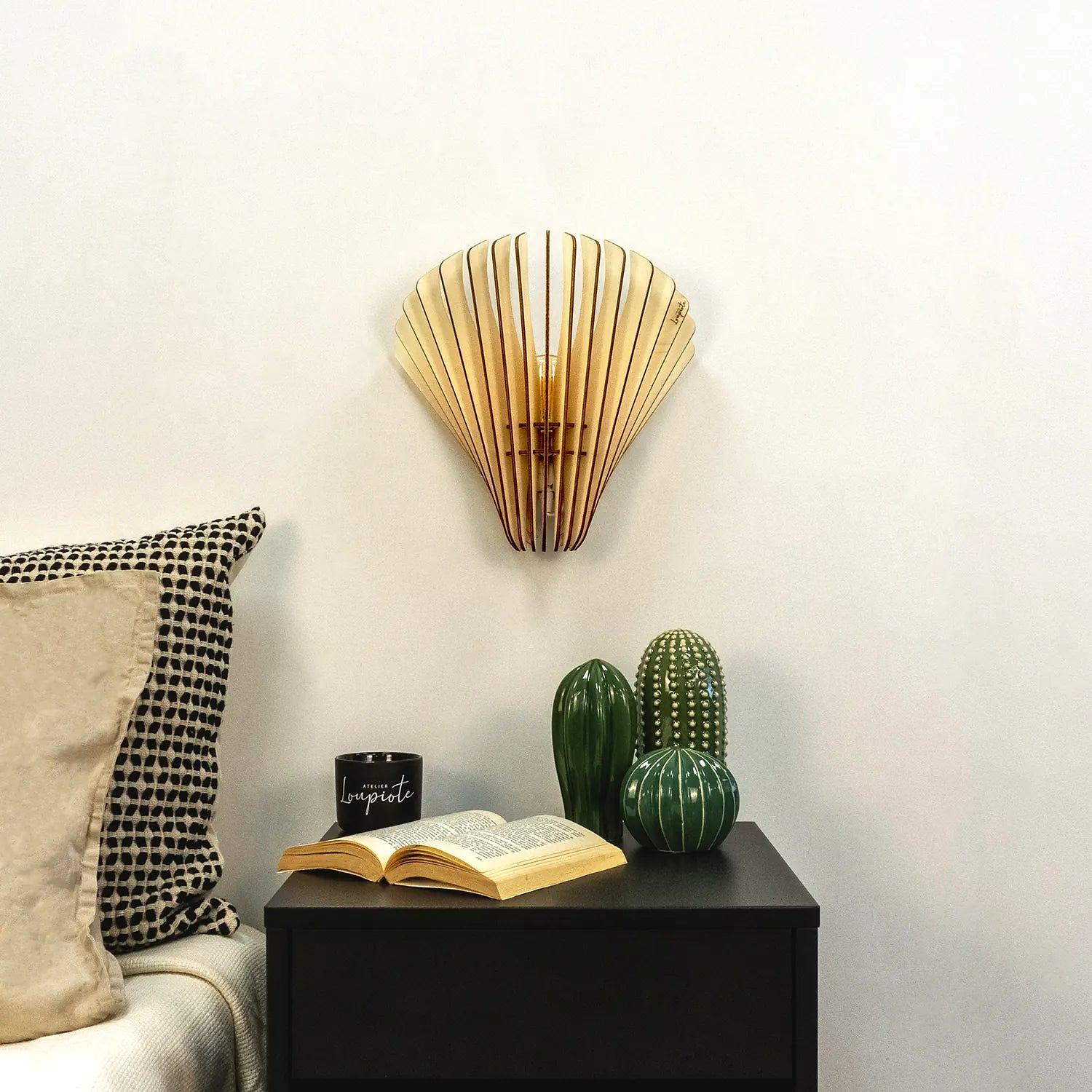 Aqua Wandlampe Holz 4