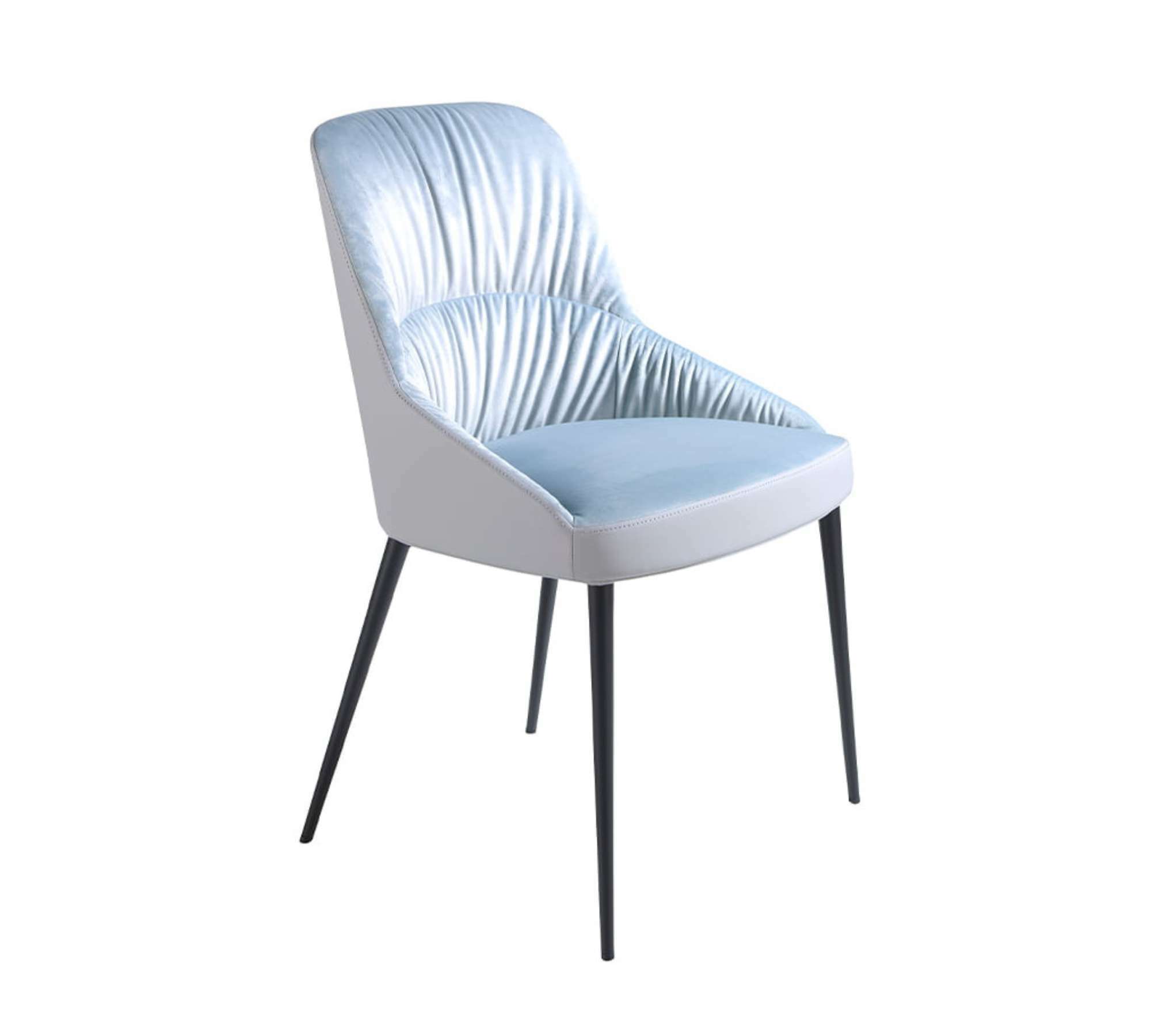 Stuhl Samt Kunstleder Blau 2