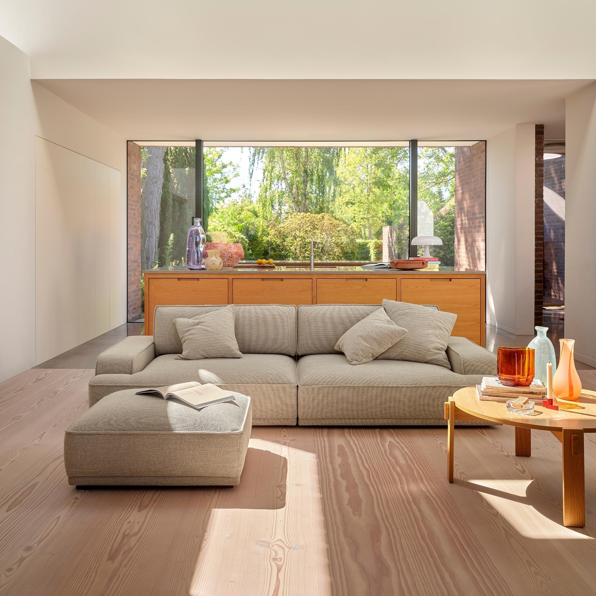 Leonora Sofa 3,5-Sitzer Impression Greige 1